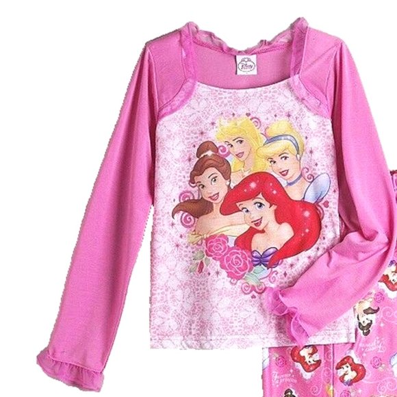 Disney Girls PRINCESS 2PC Pajamas Set Belle Snow White Cinderella Pajama… - Picture 8 of 8